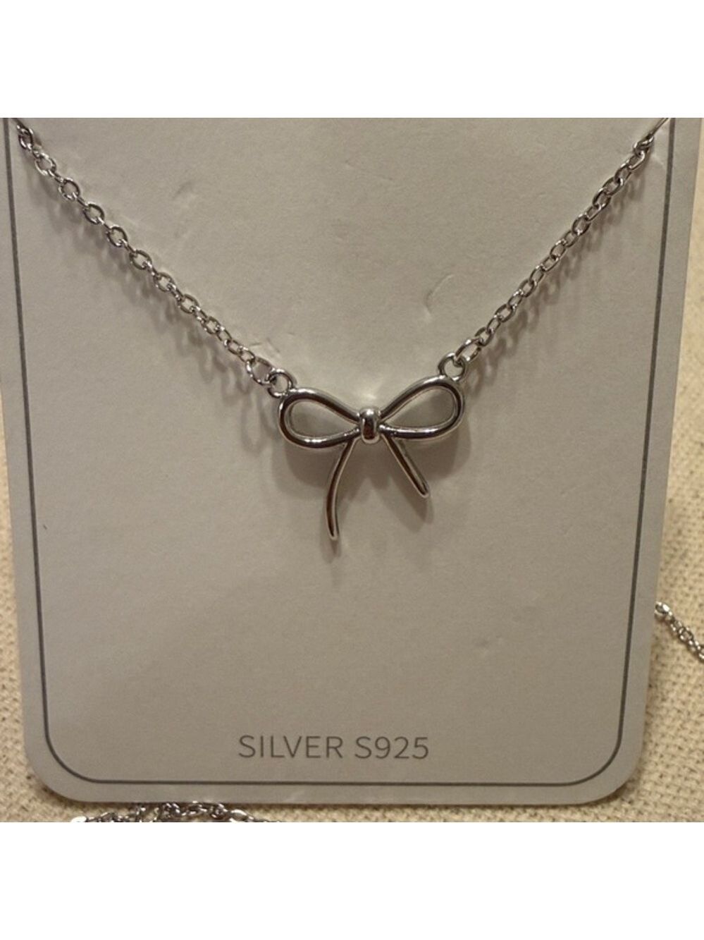Elegant Silver S925  necklace Bow necklace Women’s Classic Necklace Silver jewel